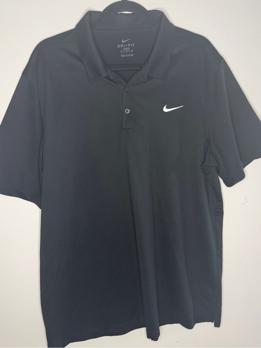 Nike Black Polo with White Swoosh